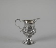 1775 Thomas Shepherd Small Repousse Sterling Silver Cream Pitcher, London