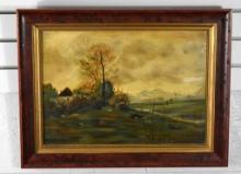 (XIX-XX) Landscape, Oil on Board, Unsigned