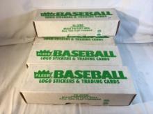 Lot of 4 Collector Fleer Baseball Logo Stickers & Trading Card Set 8568-A  -  See Pictures
