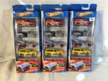 Lot of 3 Collector Hot Wheels City Works 5 Car Pack  -  See Pictures