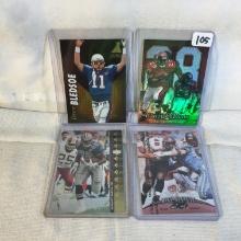 Lot of 4 Pcs Collector Modern NFL Football Sport Trading Assorted Cards and Players -See Pictures