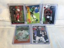 Lot of 5 Pcs Collector Modern NFL Football Sport Trading Assorted Cards and Players -See Pictures