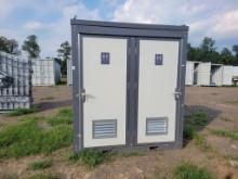 UNUSED 2024 BASTONE 110U DOUBLE STALL PORTABLE TOILET- " SELLS ABSOLUTE"