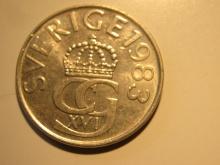 Foreign Coins:   1983 Sweden 5 Kroner