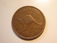 Foreign Coins:  1956 Australia  Penny
