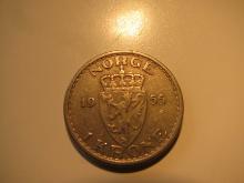 Foreign Coins:  1955 Norway 1 Krone