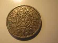 Foreign Coins: 1956 Great Britain 2 Shillings