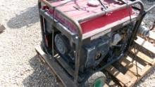 HONDA PORTABLE GENERATOR,  GAS, 5000 WATTS, UNKOWN RUNNING CONDITION, AS IS