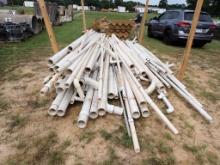 LARGE LOT OF PVC PIPE,  MISC SIZES AND LENGTHS