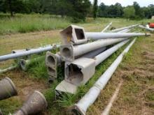 LARGE LOT OF GALVANIZED LIGHT POLES,