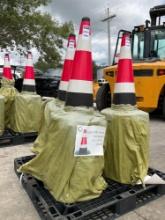( 1 ) STACK OF SAFETY TRAFFIC CONES, APPROX 15in X 27in, APPROX 20 CONES TOTAL