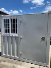 6.5FT OFFICE / STORAGE CONTAINER, FORK POCKETS WITH SIDE DOOR ENTRANCE & SIDE WINDOW