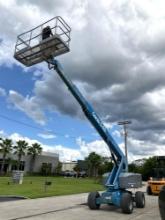 2014 GENIE TELESCOPIC BOOM LIFT MODEL S-60X, DIESEL , 4x4, MAX PLATFORM HEIGHT 60FT,...