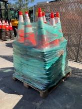 LARGE LOT OF SAFETY CONES ON PALLET...