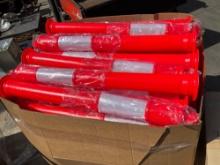 AGT INDUSTRIAL T-TOP BOLLARD & WARNING BUNTING , APPROX 100 BOLLARD & BASES, APPROX ( 2 ) BOXES O...