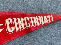 Vintage Cincinnati Reds Cloth Pennant