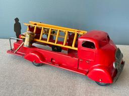 Vintage Metal Toy Fire Engine