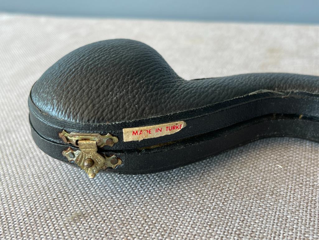 Vintage SMS Hand Carved Block Meerschaum Pipe with Case