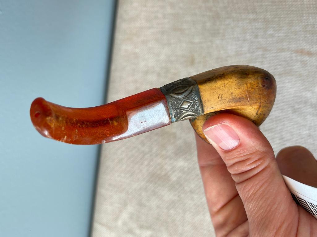 Short Vintage Smoking Pipe with Case