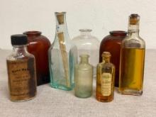 Group of Vintage Glass Bottles