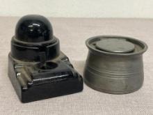 Group of 2 Vintage Ink Wells