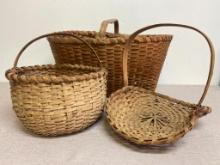 Group of 3 Vintage Baskets