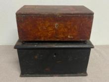 Group of 2 Wooden Boxes