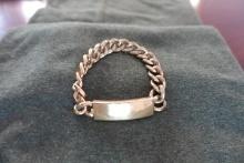GOLD COLORED ID BRACELET NOT ENGRAVED
