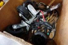 BOX LOT BUNGI CORDS AND 4 INCH CASTERS