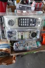 3 TRANSPARENT TELEPHONES EXTENSION CORD AND BLACK AND DECKER AUTO TAPE