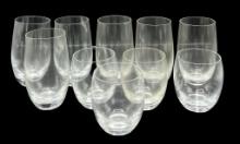 Assorted Roly Poly Glasses: (6) Water Glasses,