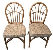 (2) Rattan Breakfast Chairs