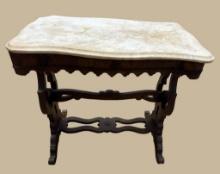 Victorian Marble Top Patler Table—(1) Corner
