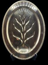 Wm Rogers “Avon” Silver Plate Footed Meat Tray,
