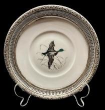 Frank M. Whiting “Mallard” Plate in Ornate