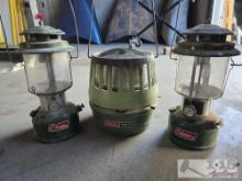 3 Kerosene Coleman Lanterns/Heaters
