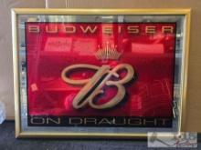 Budweiser On Draught Mirror Art / Sign
