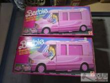 (2) Vintage Barbie Magical Motor Homes
