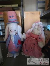 2 Bunny Stuffed Animals