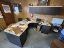 Desk (Desk Only), Chairs, Vacuum, Metal Shelf