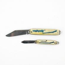 2 Vintage Remington Arms Co Advertising Knives