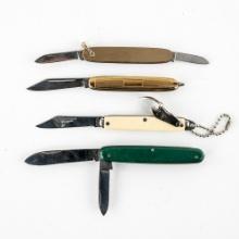 4 Vintage 1960s USA Made Pocket Knives