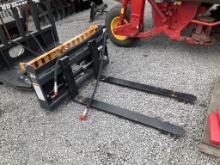 (559)UNUSED WOLVERINE 48" HYDRAULIC SS FORKS