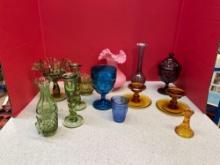Colored glass lot