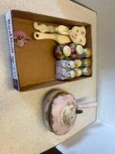 porcelain salt and pepper, shakers, and ceramic items