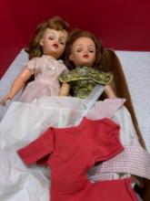 Two Ideal miss Revlon dolls some accessories