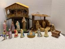 Nativity scenes, one is metal, one marked made in Japan