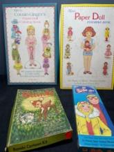 vintage paper doll coloring books and laminated paper doll prints