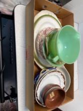 vintage Weller utility wear small bowls, vintage J&G Meakin ceramic bowl, vintage McKee Jadite