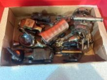 lot of metal and cast iron antiques decoration and collectibles